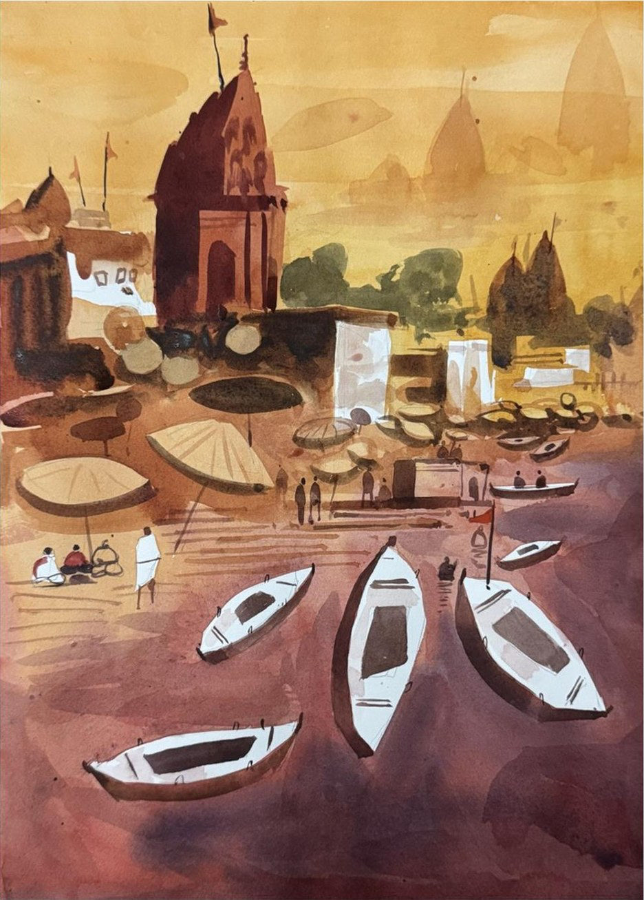 Boats on the Ganges